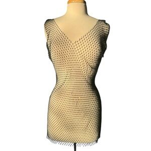 New Glitter CZ Crystal Mesh Stretch Top Sequined Gemstone